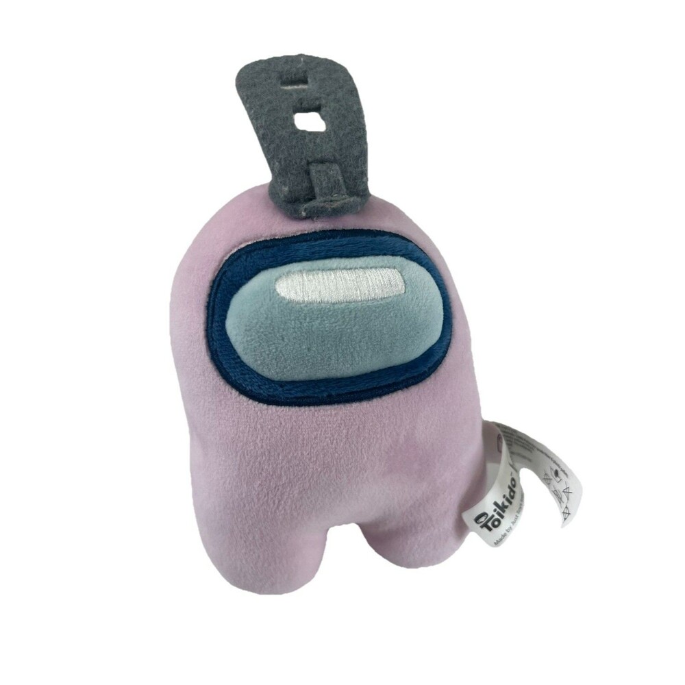 Toikido Among Us Series 3 Pink Crew Member Wearing Zipper Hat 6" Stuffed Plush